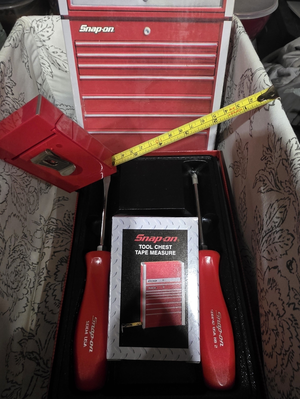 Super RARE ITEM & COLLECTABE :Snap-on SDDP42 Tool Chest Tape Measure Red & Black